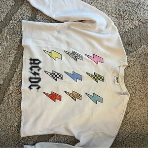 AC/DC White and Yellow Checkered Sweatshirt